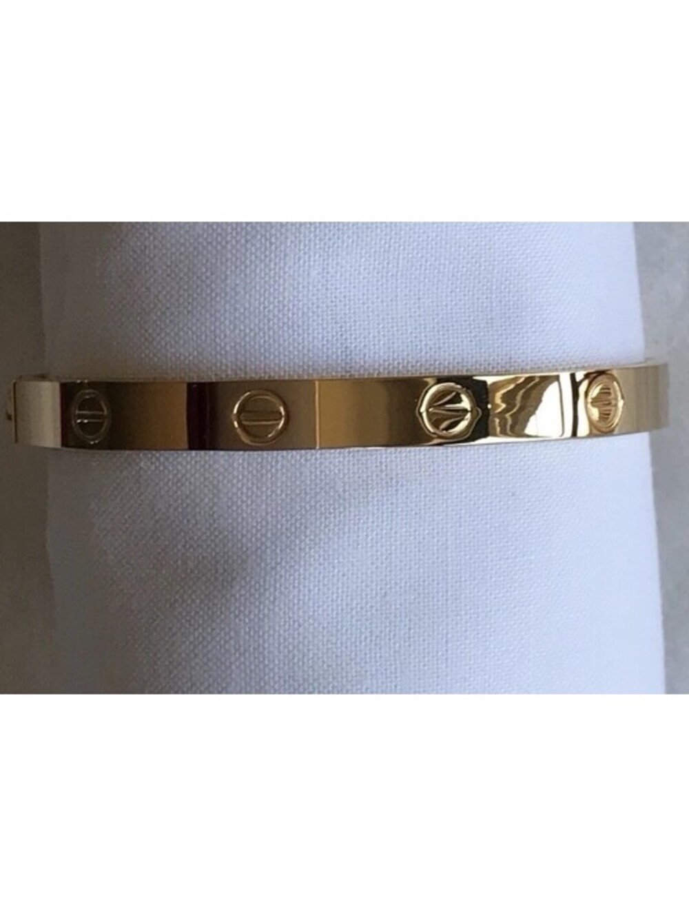 1970 Aldo Cipullo Charles Revson Love Bracelet 18K Gold Electroplate Vintage